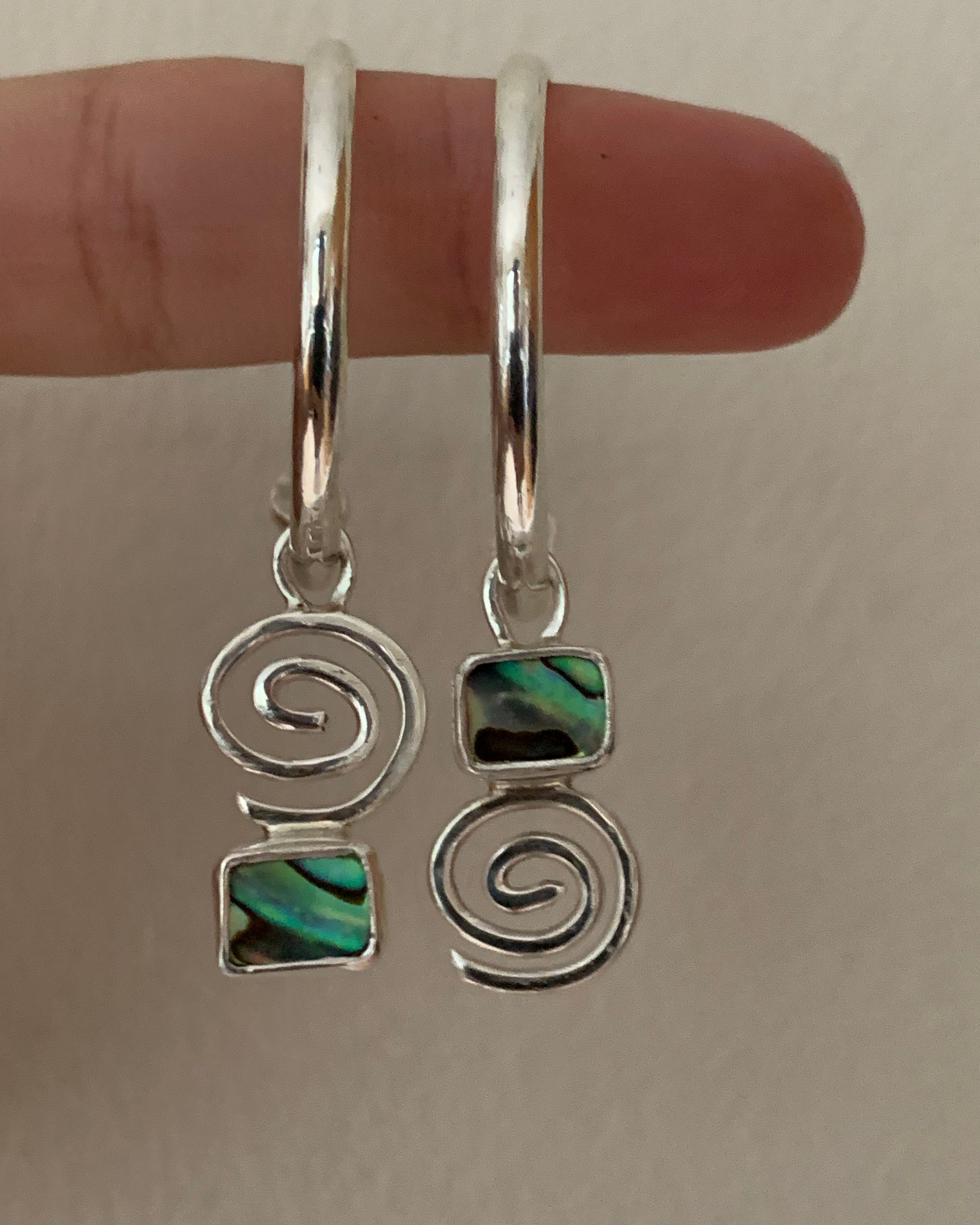 Swirl Abalone Earrings