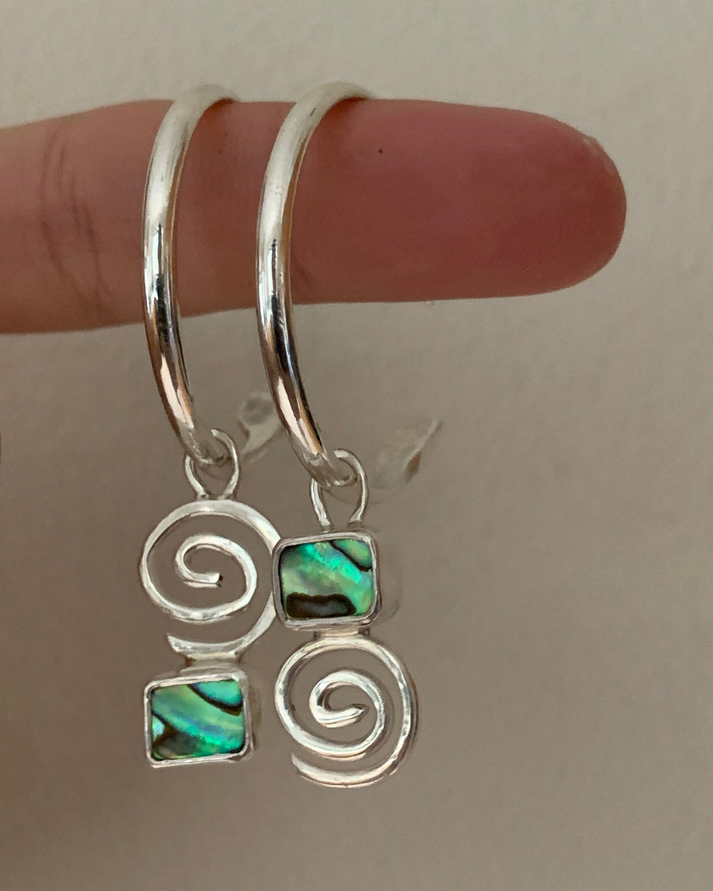 Swirl Abalone Earrings