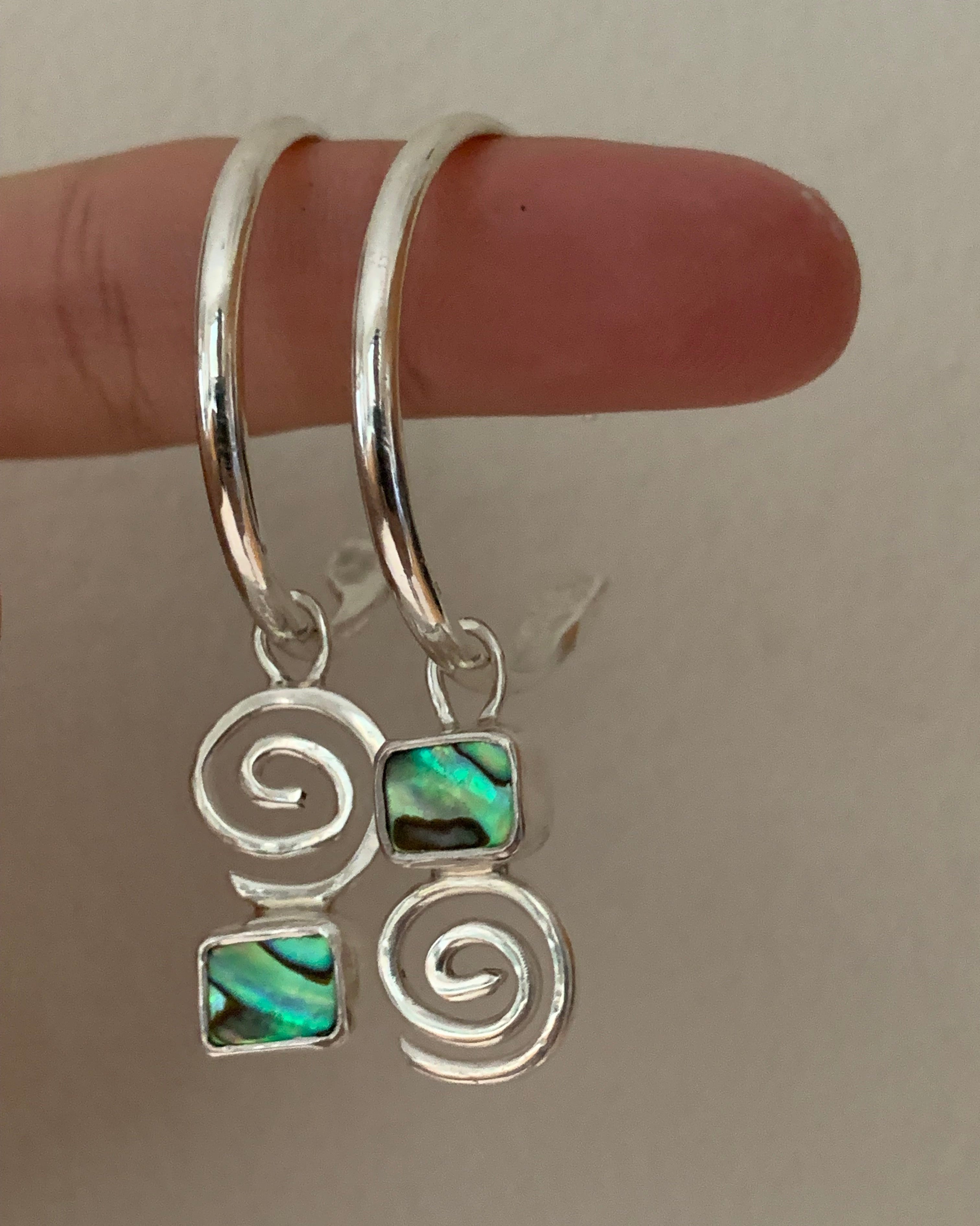 Swirl Abalone Earrings
