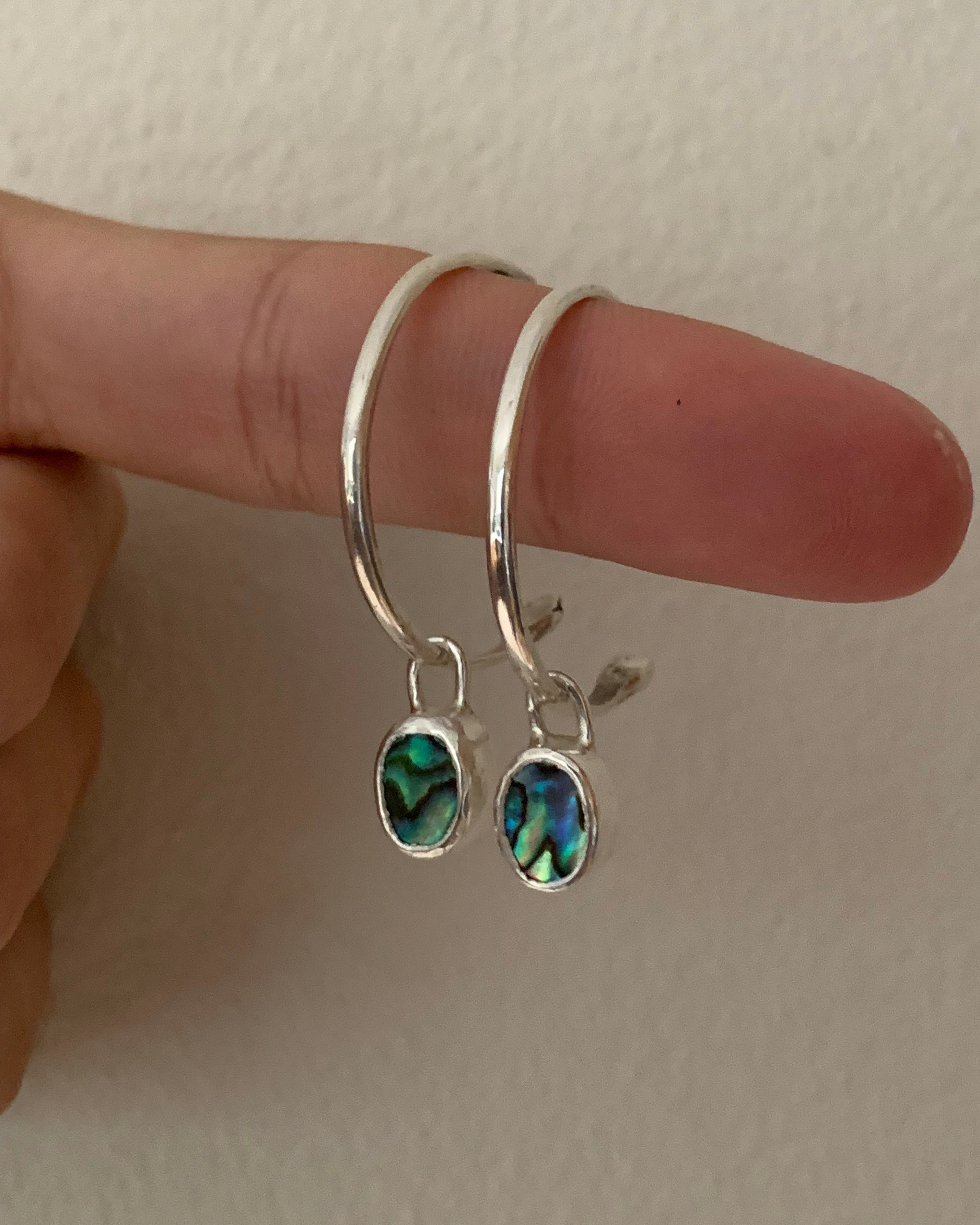 Dainty Abalone Earrings