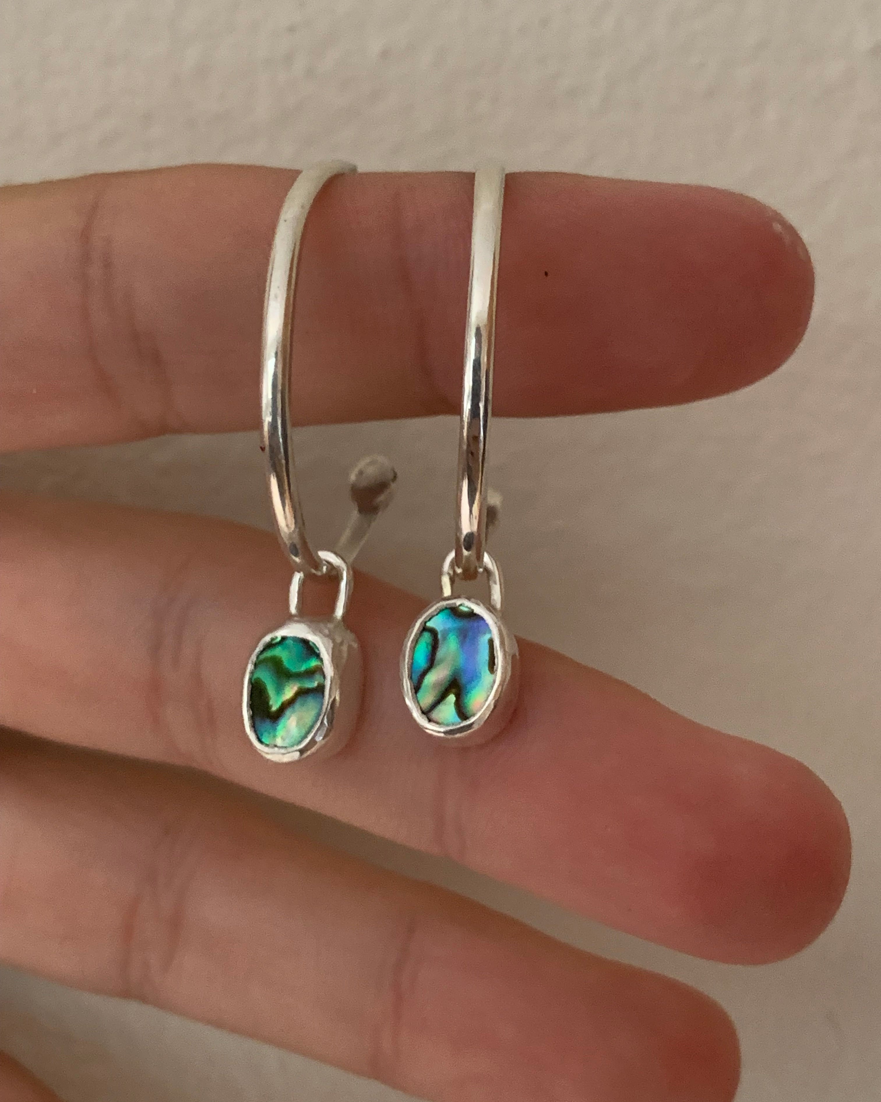 Dainty Abalone Earrings