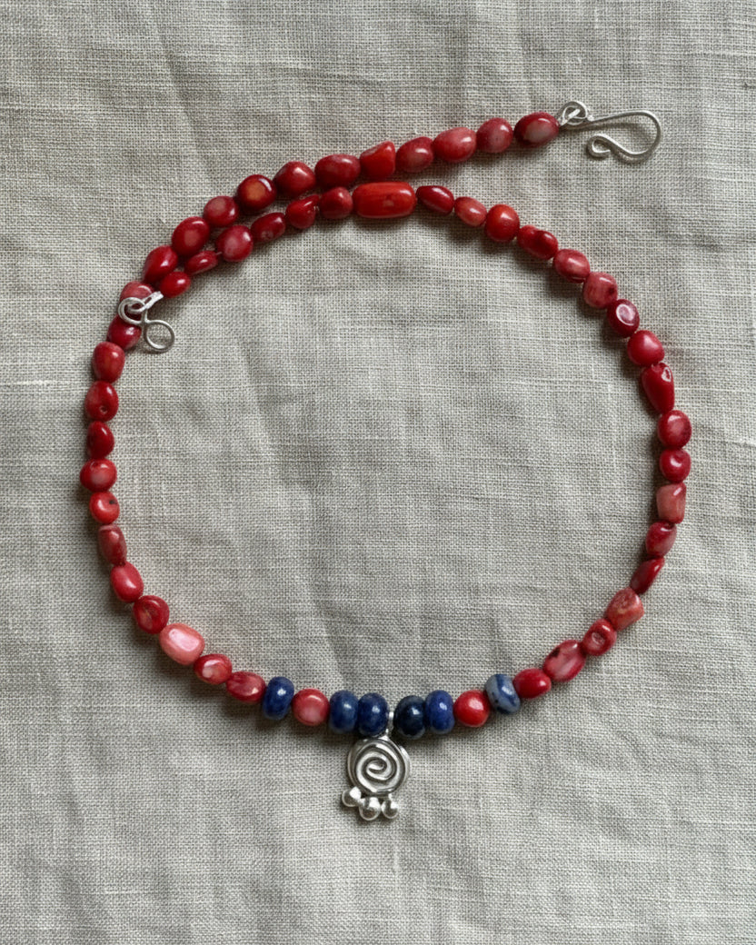 Swirl Pendant and Coral