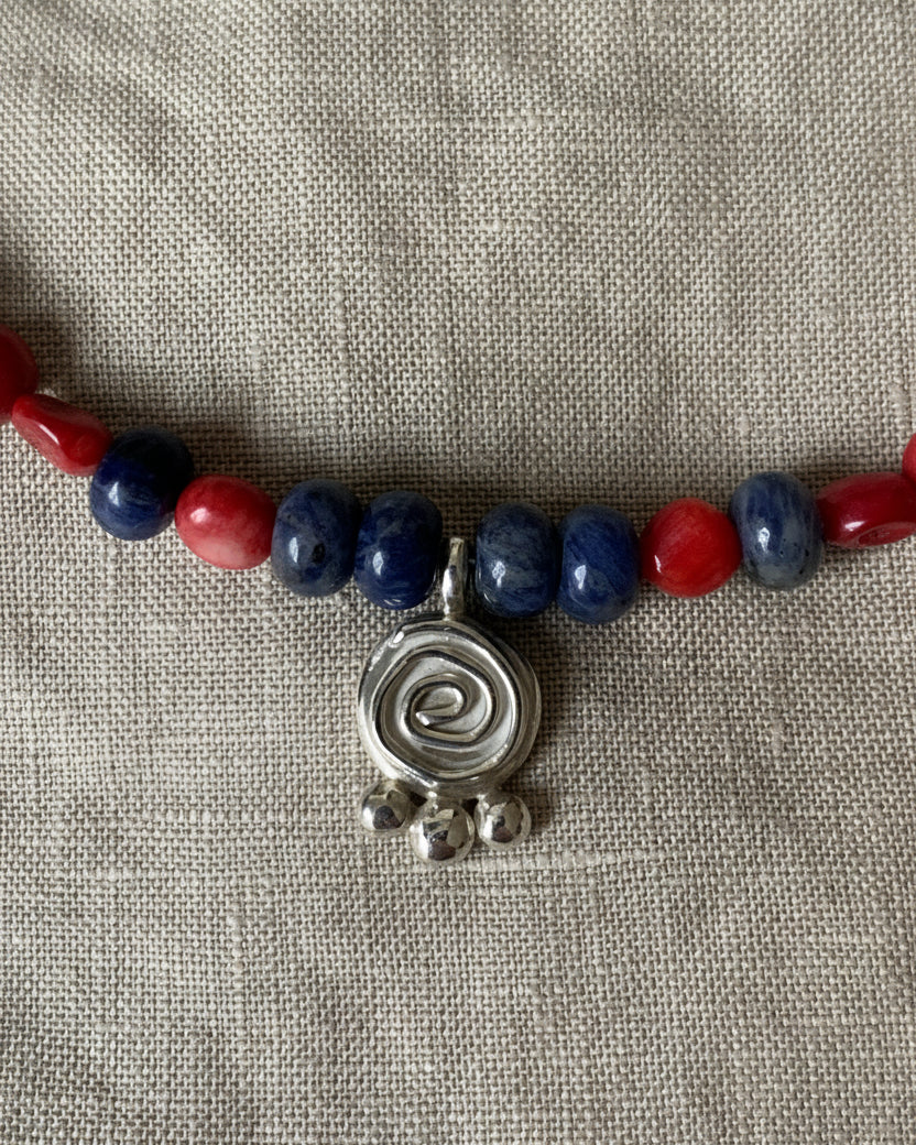 Swirl Pendant and Coral