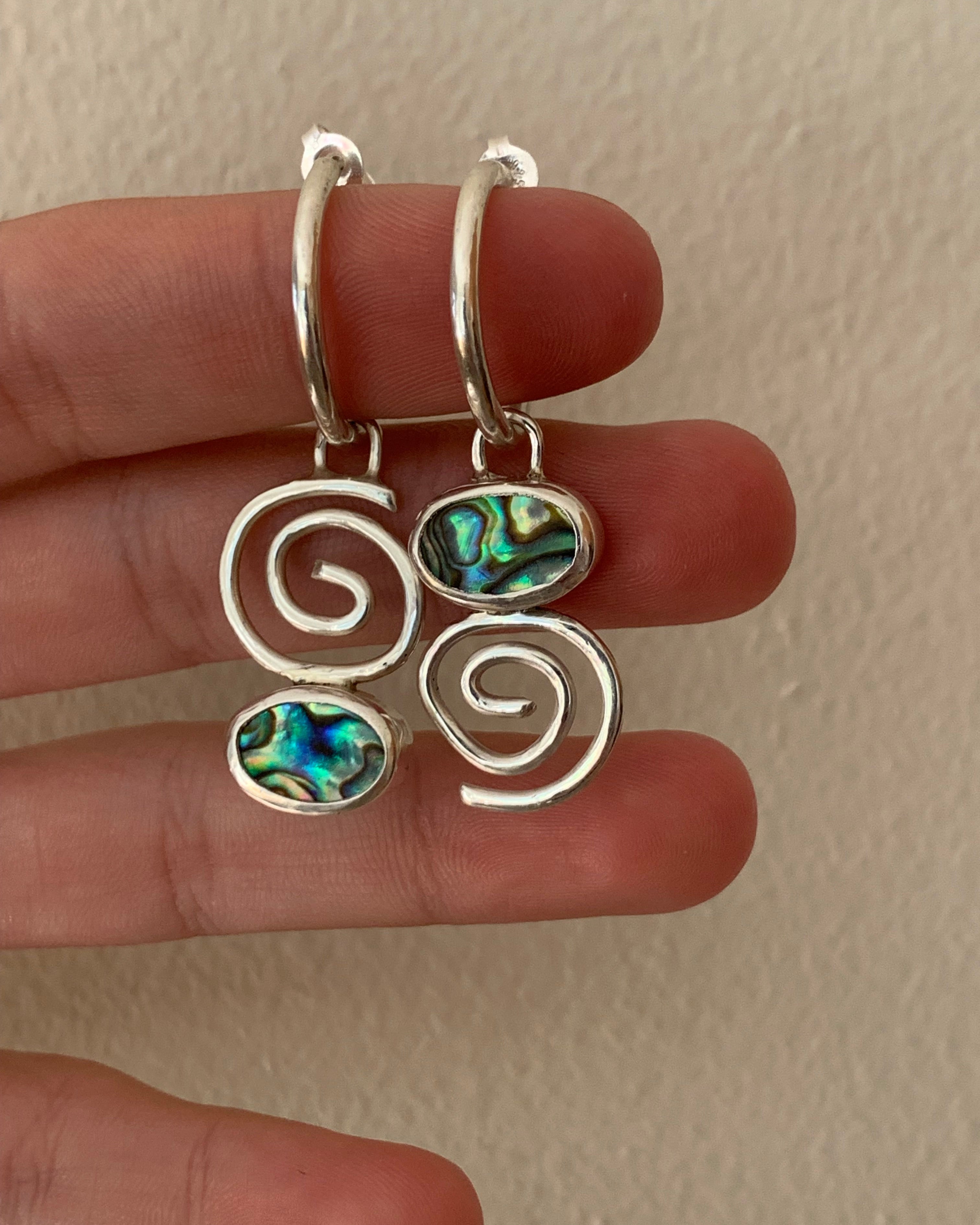 Oval Abalone Earrings