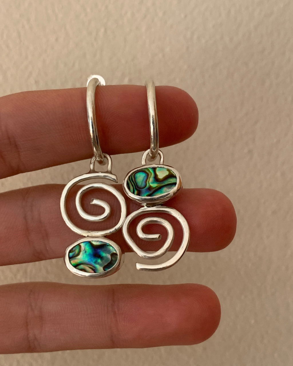Oval Abalone Earrings